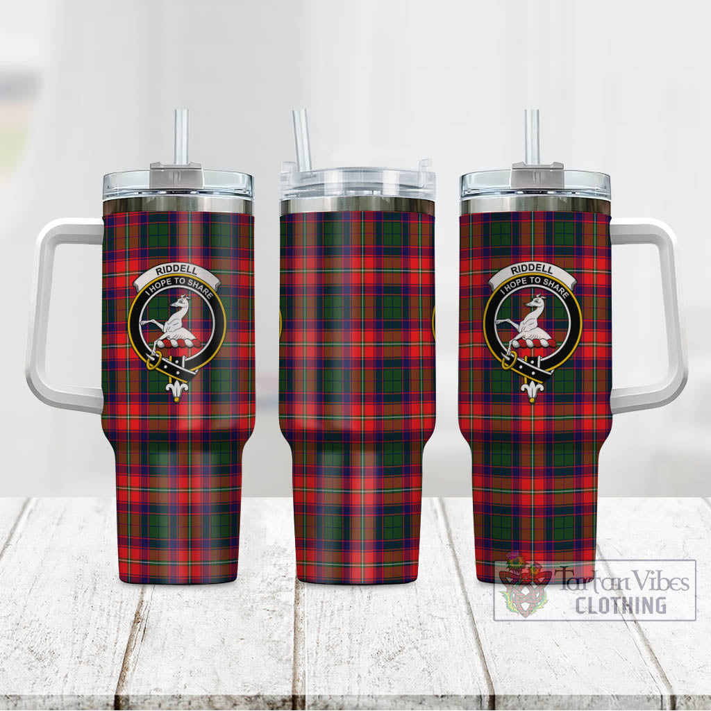 Tartan Vibes Clothing Riddell Tartan and Family Crest Tumbler with Handle