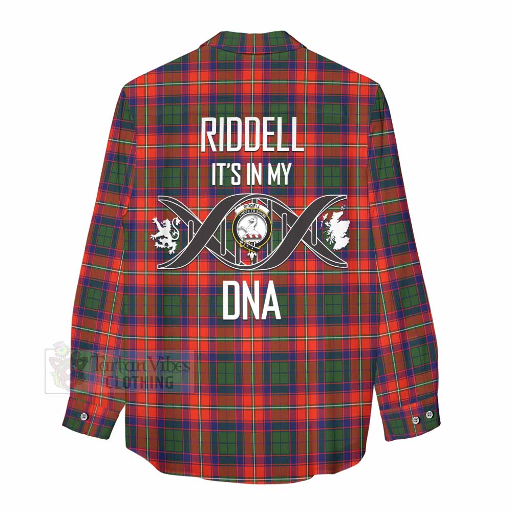 Tartan Vibes Clothing Riddell Tartan Women's Casual Shirt with Family Crest DNA In Me Style