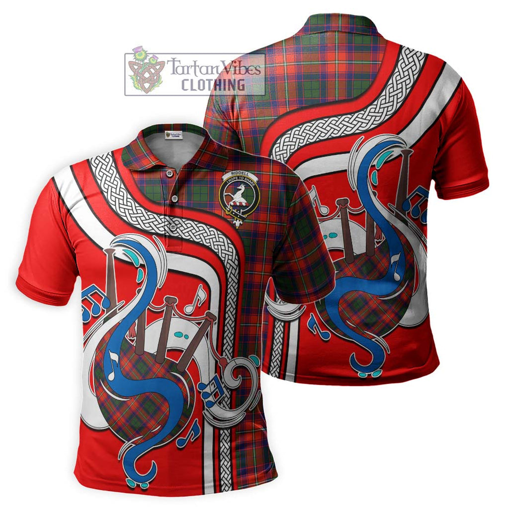 Tartan Vibes Clothing Riddell Tartan Polo Shirt with Epic Bagpipe Style