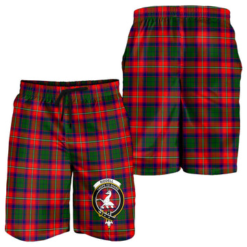 Riddell Tartan Mens Shorts with Family Crest