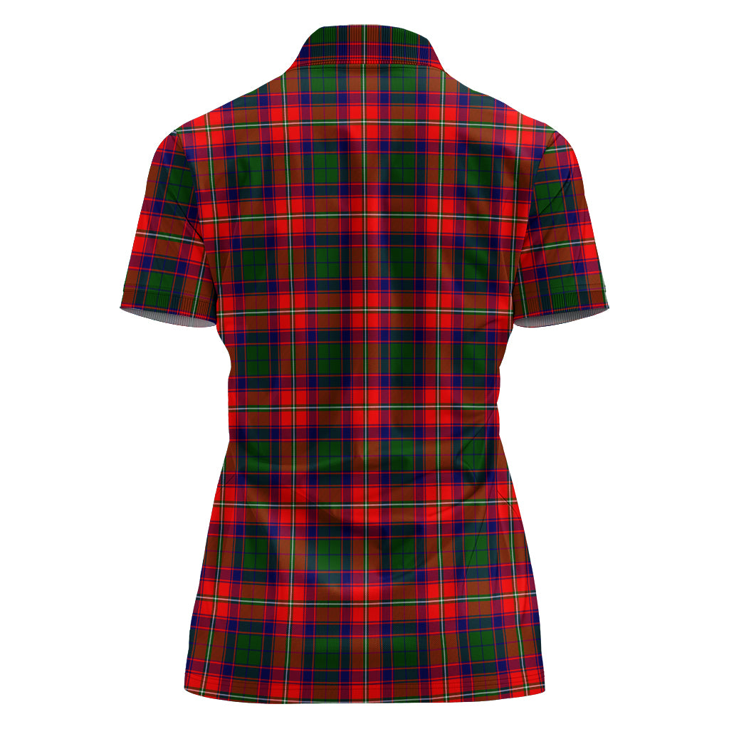 Riddell Tartan Polo Shirt with Family Crest For Women - Tartan Vibes Clothing