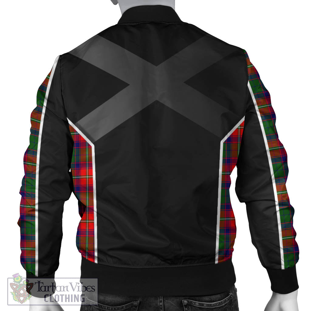 Tartan Vibes Clothing Riddell Tartan Bomber Jacket with Family Crest and Scottish Thistle Vibes Sport Style