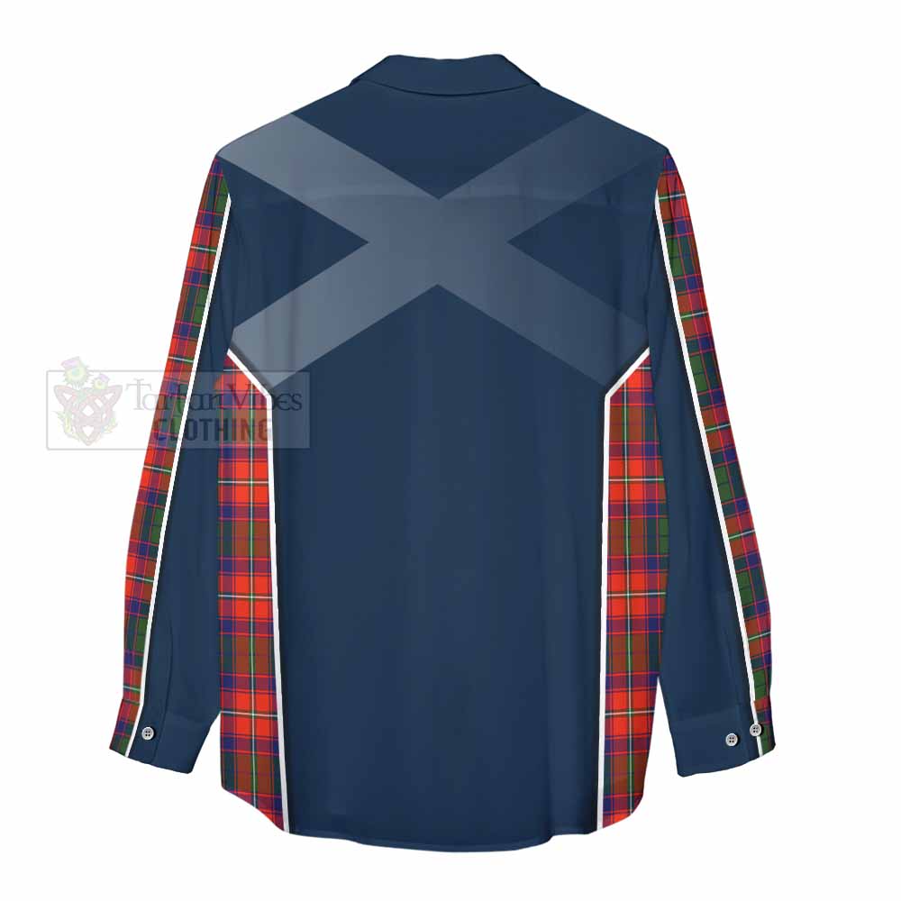 Tartan Vibes Clothing Riddell Tartan Women's Casual Shirt with Family Crest and Lion Rampant Vibes Sport Style