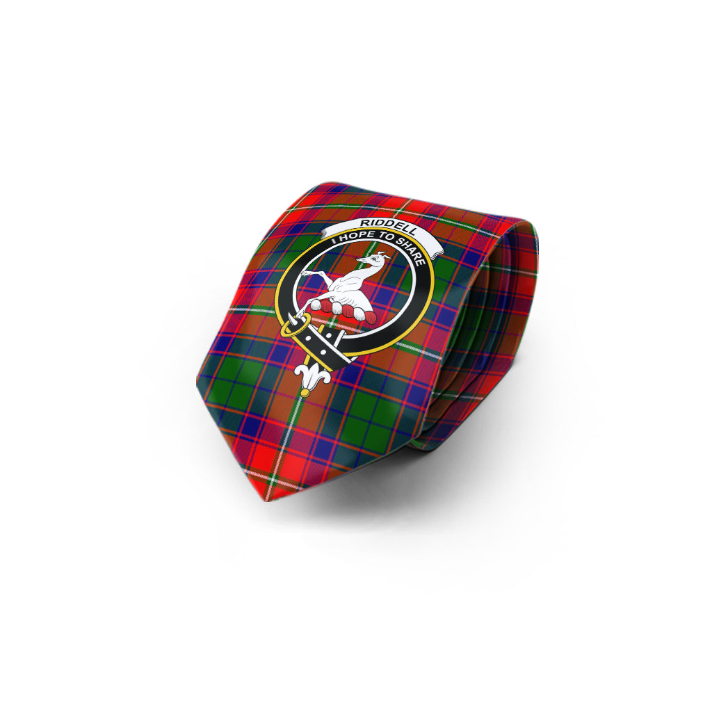 Riddell Tartan Classic Necktie with Family Crest - Tartan Vibes Clothing