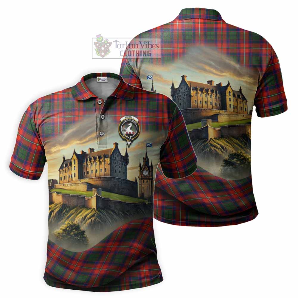 Riddell Tartan Family Crest Polo Shirt with Scottish Ancient Castle Style - Tartan Vibes Clothing