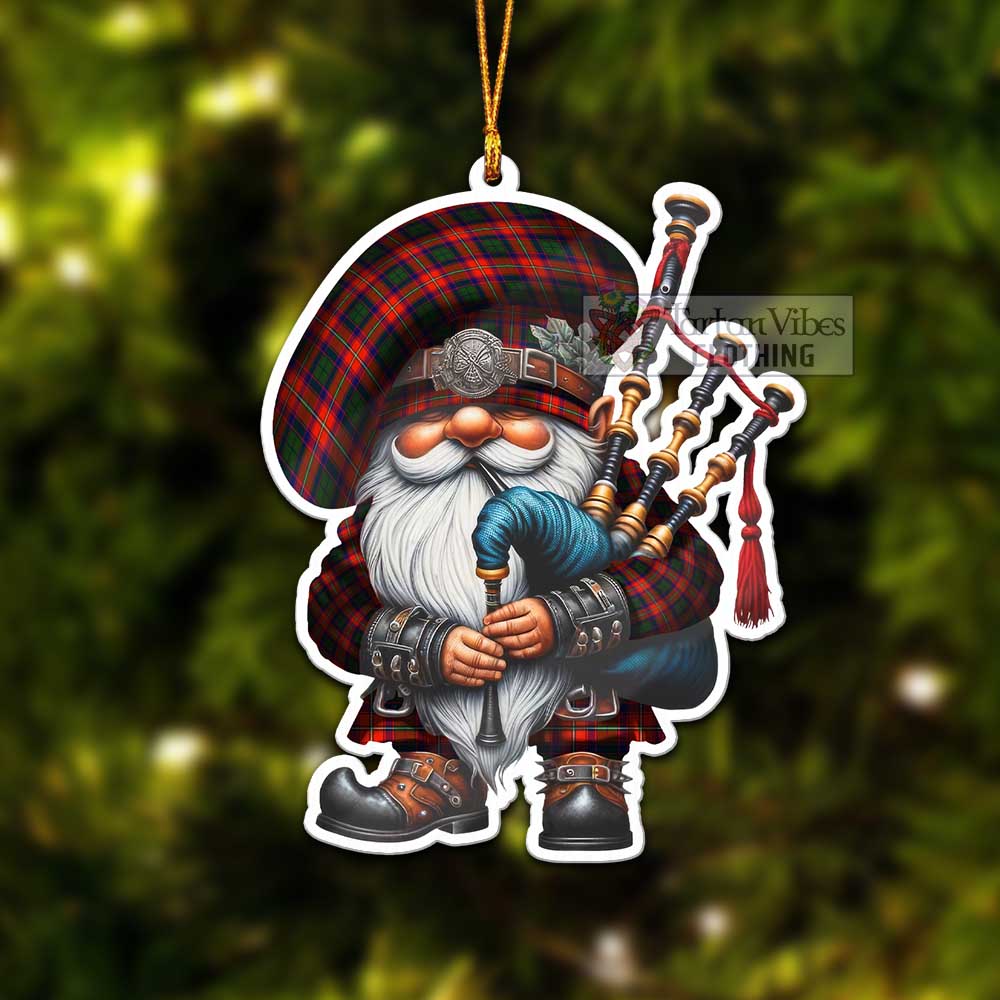 Tartan Vibes Clothing Riddell Tartan Badpiper Gnome Christmas Ornament