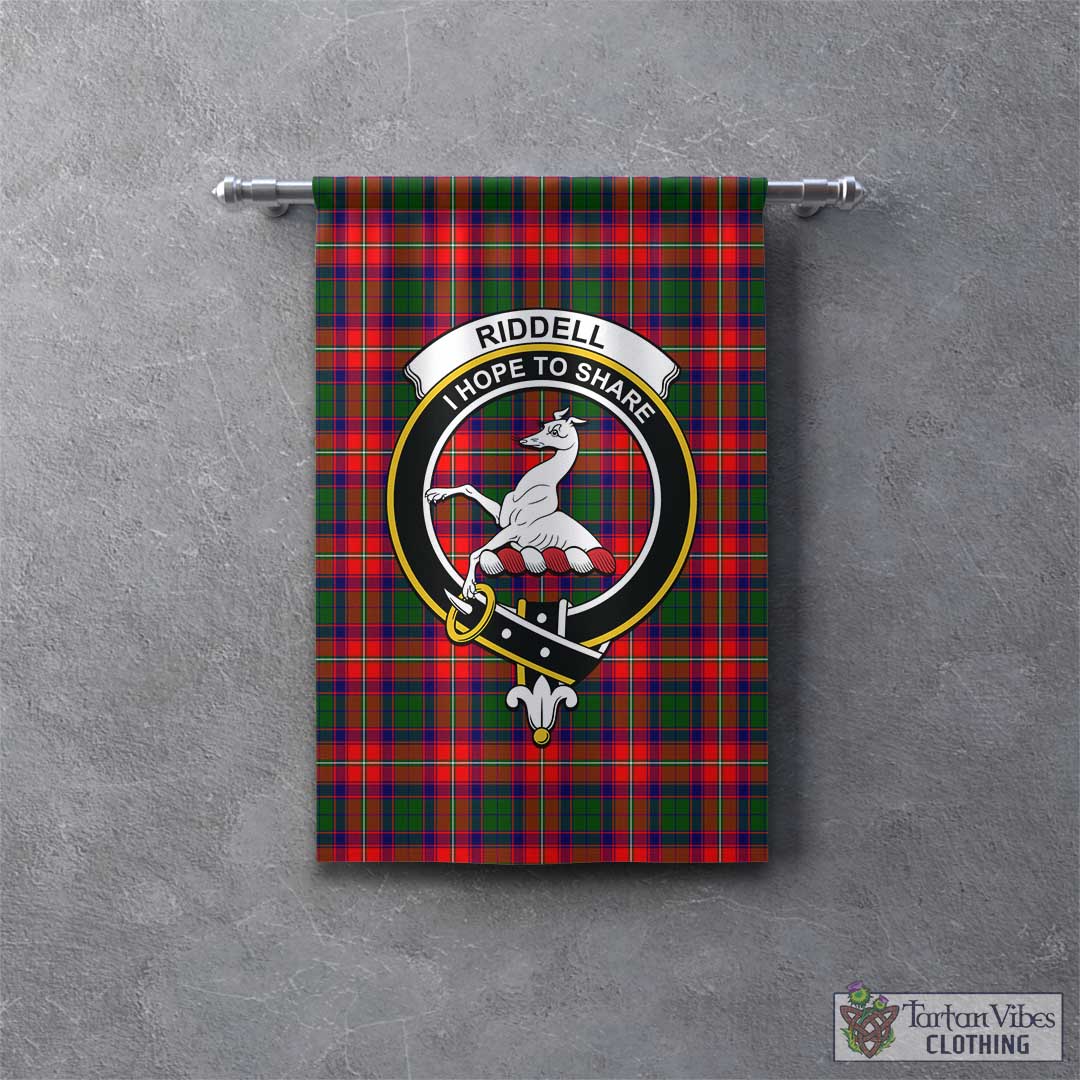 Tartan Vibes Clothing Riddell Tartan Gonfalon, Tartan Banner with Family Crest