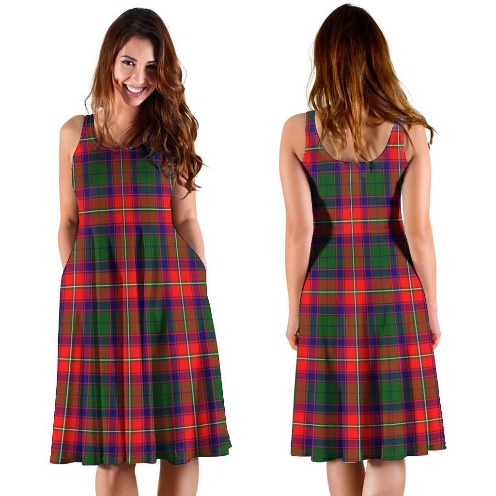 Riddell Tartan Sleeveless Midi Womens Dress - Tartan Vibes Clothing