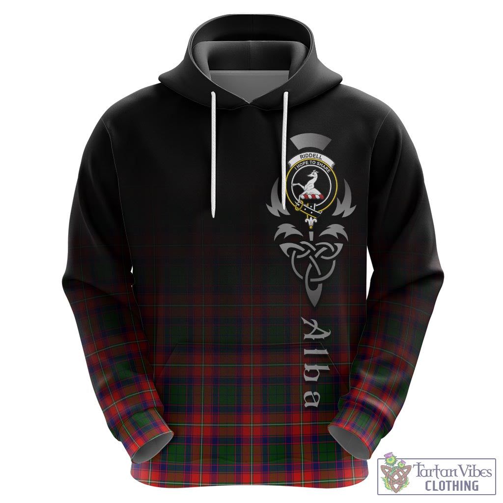 Tartan Vibes Clothing Riddell Tartan Hoodie Featuring Alba Gu Brath Family Crest Celtic Inspired