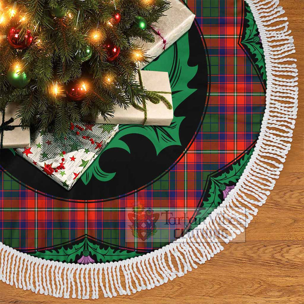 Tartan Vibes Clothing Riddell Tartan Christmas Tree Skirt Scottish Thistle Style