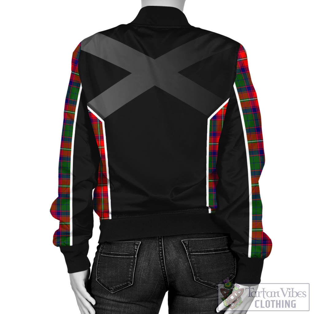 Tartan Vibes Clothing Riddell Tartan Bomber Jacket with Family Crest and Scottish Thistle Vibes Sport Style