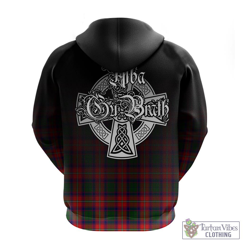 Tartan Vibes Clothing Riddell Tartan Hoodie Featuring Alba Gu Brath Family Crest Celtic Inspired