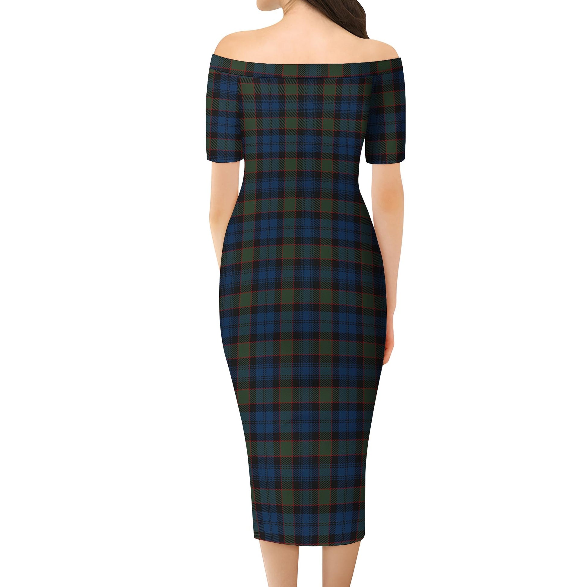Riddoch Tartan Off Shoulder Lady Dress - Tartan Vibes Clothing