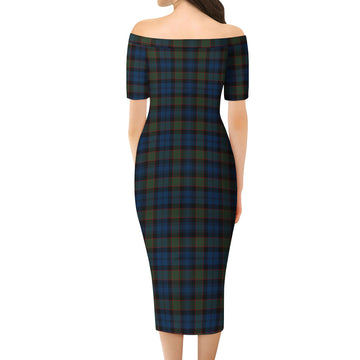 Riddoch Tartan Off Shoulder Lady Dress - Tartan Vibes Clothing
