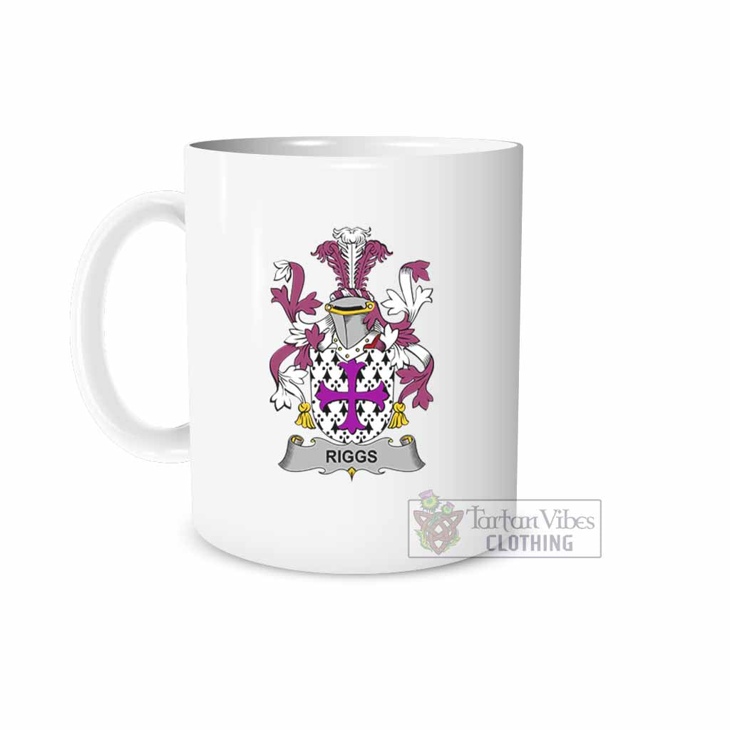 Riggs Irish Clan Coat of Arms Ceramic Mug White - 2D-tartanvibesclothing