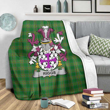 Riggs Irish Clan Tartan Blanket with Coat of Arms - Tartan Vibes Clothing