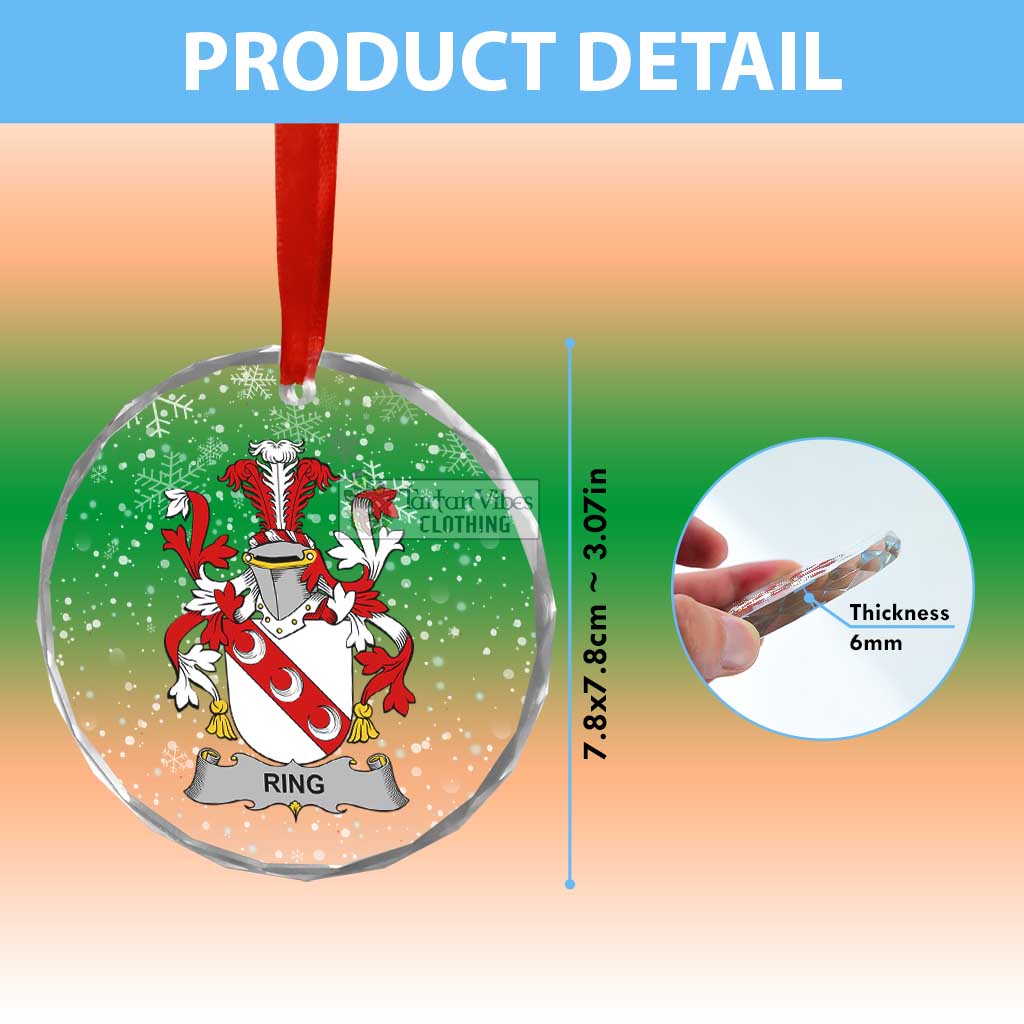 Ring Irish Clan Christmas Glass Ornament with Coat of Arms - 2D-tartanvibesclothing