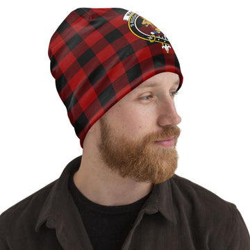 Rob Roy Macgregor Tartan Beanies Hat with Family Crest