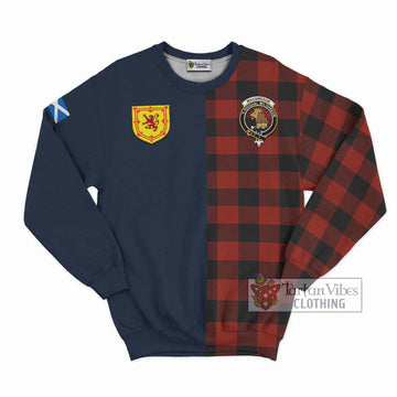 Rob Roy Macgregor Tartan Sweatshirt Alba with Scottish Lion Royal Arm Half Style