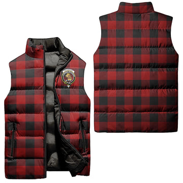 Rob Roy Macgregor Tartan Sleeveless Puffer Jacket with Family Crest