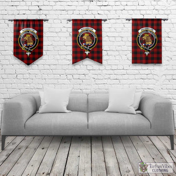 Rob Roy Macgregor Tartan Gonfalon, Tartan Banner with Family Crest