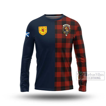 Rob Roy Macgregor Tartan Long Sleeve T-Shirt Alba with Scottish Lion Royal Arm Half Style