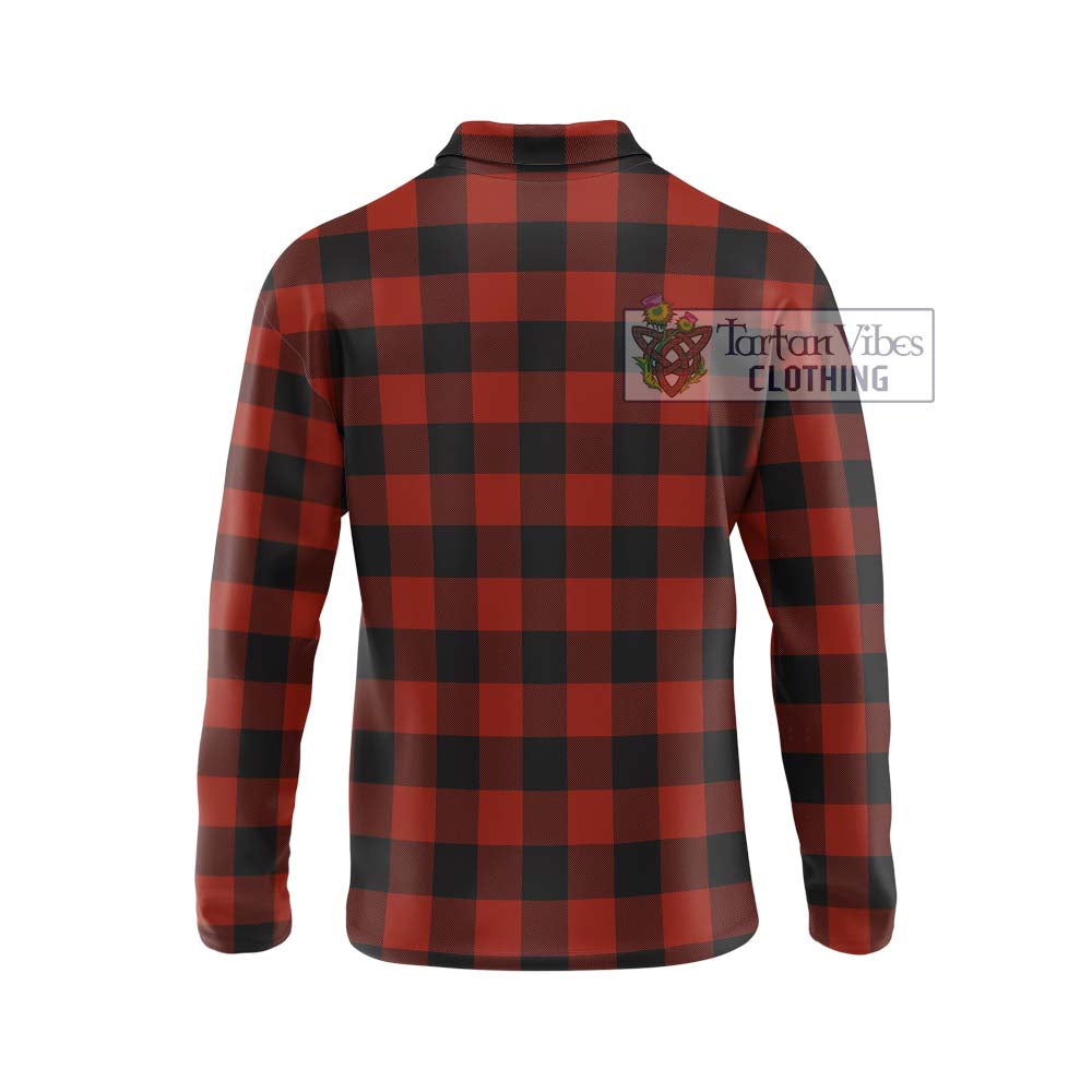 Rob Roy Macgregor Tartan Long Sleeve Polo Shirt with Family Crest DNA In Me Style - Tartanvibesclothing Shop