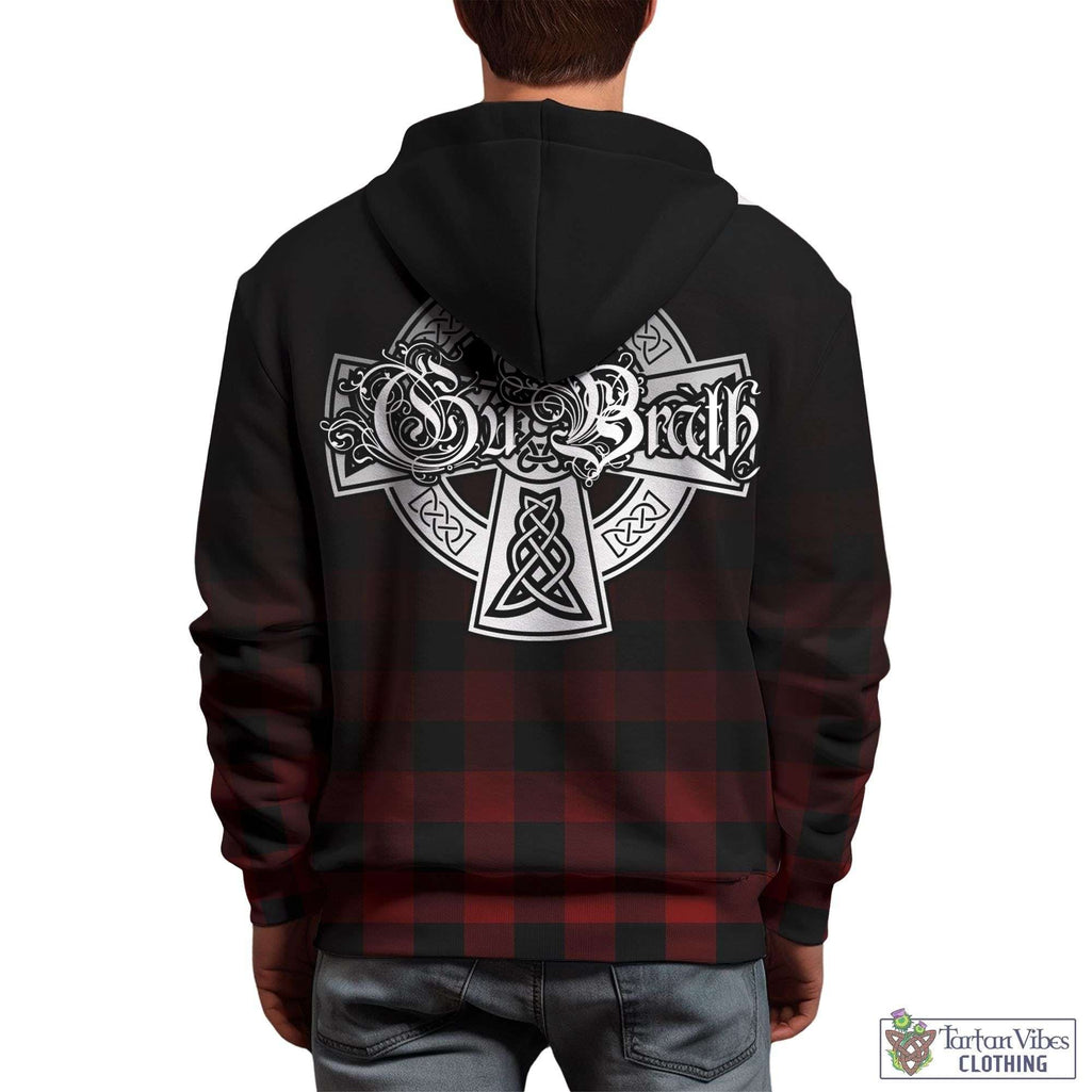 Tartan Vibes Clothing Rob Roy Macgregor Tartan Hoodie Featuring Alba Gu Brath Family Crest Celtic Inspired