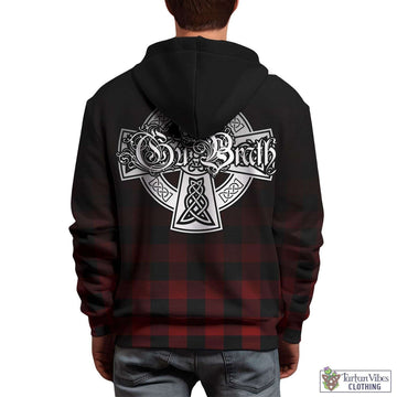 Rob Roy Macgregor Tartan Hoodie Featuring Alba Gu Brath Family Crest Celtic Inspired