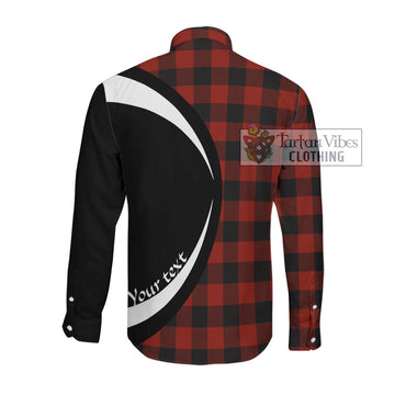 Rob Roy Macgregor Tartan Long Sleeve Button Up with Family Crest Circle Style