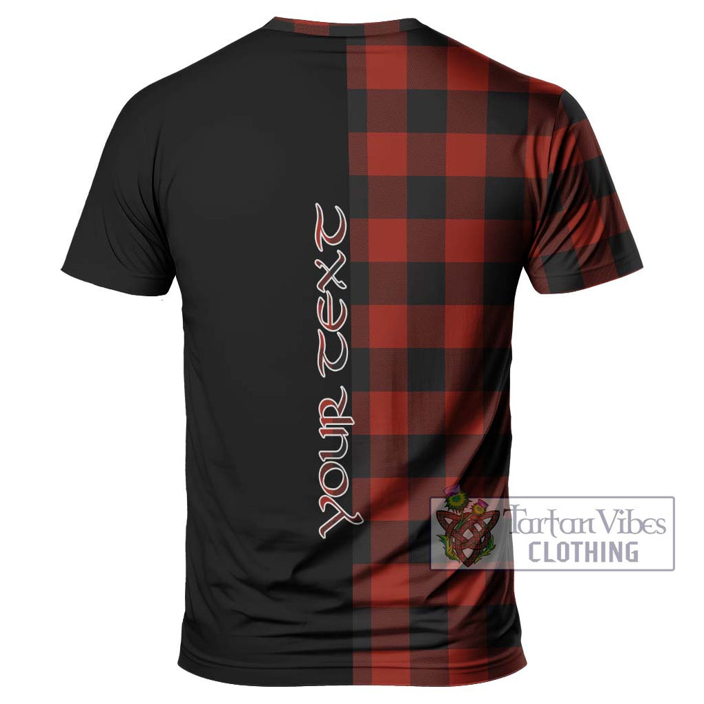 Rob Roy Macgregor Tartan T-Shirt with Family Crest and Half Of Me Style - Tartanvibesclothing Shop