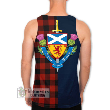 Rob Roy Macgregor Tartan Men's Tank Top Alba with Scottish Lion Royal Arm Half Style