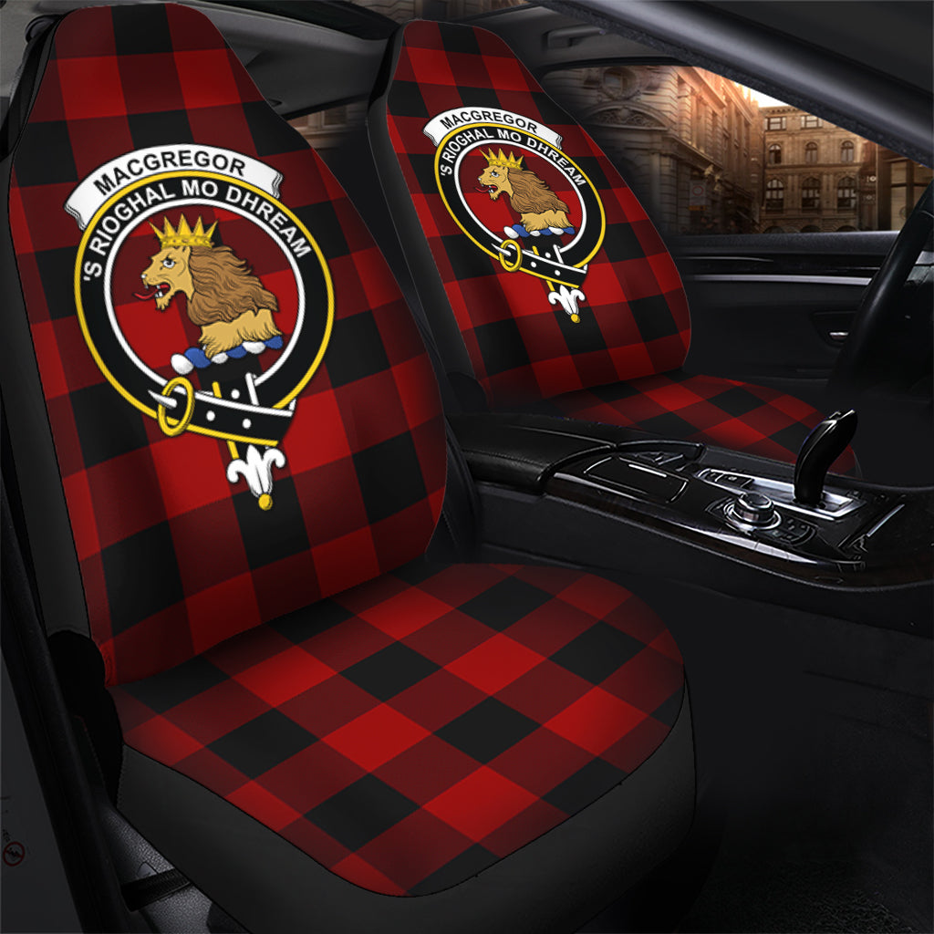 Rob Roy Macgregor Tartan Car Seat Cover with Family Crest - Tartanvibesclothing