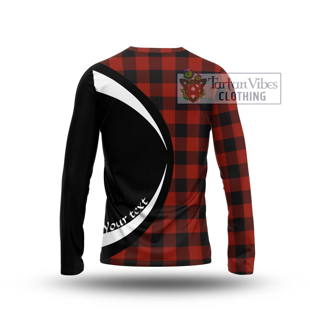 Rob Roy Macgregor Tartan Long Sleeve T-Shirt with Family Crest Circle Style - Tartan Vibes Clothing