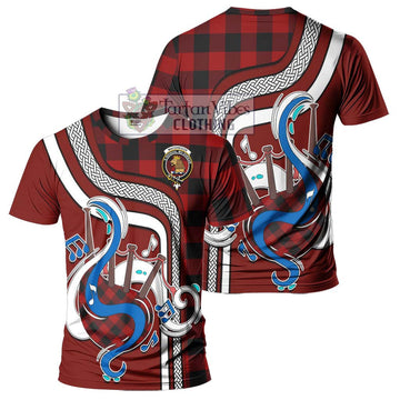 Rob Roy Macgregor Tartan T-Shirt with Epic Bagpipe Style