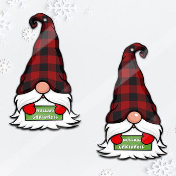 Rob Roy Macgregor Gnome Christmas Ornament with His Tartan Christmas Hat