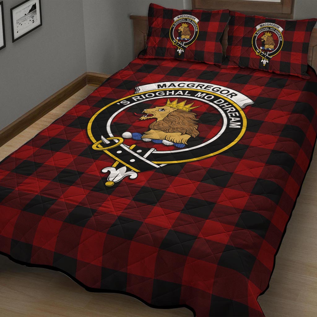 Rob Roy Macgregor Tartan Quilt Bed Set with Family Crest - Tartan Vibes Clothing