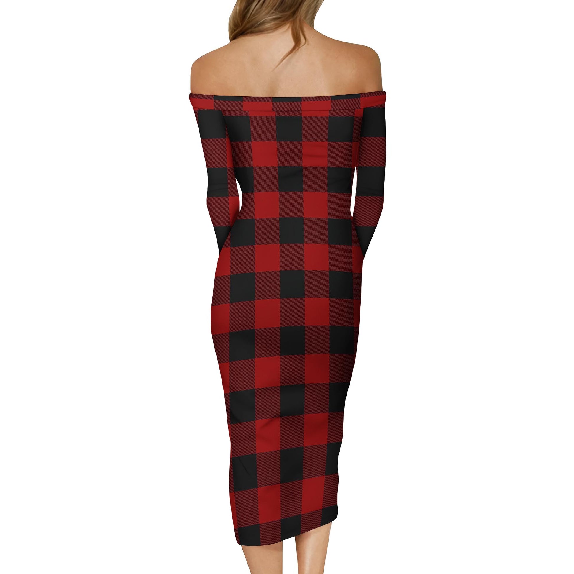 Rob Roy Macgregor Tartan Off Shoulder Lady Dress - Tartanvibesclothing