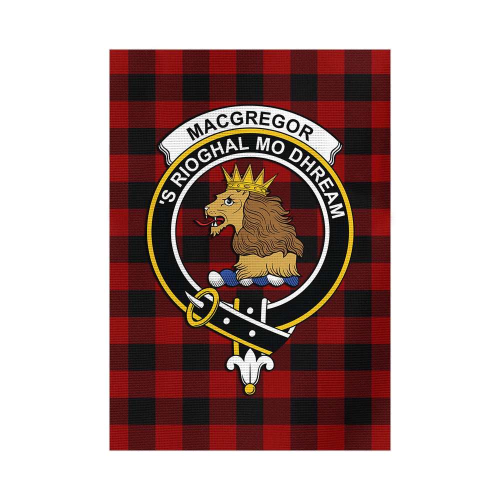 Rob Roy Macgregor Tartan Flag with Family Crest - Tartan Vibes Clothing