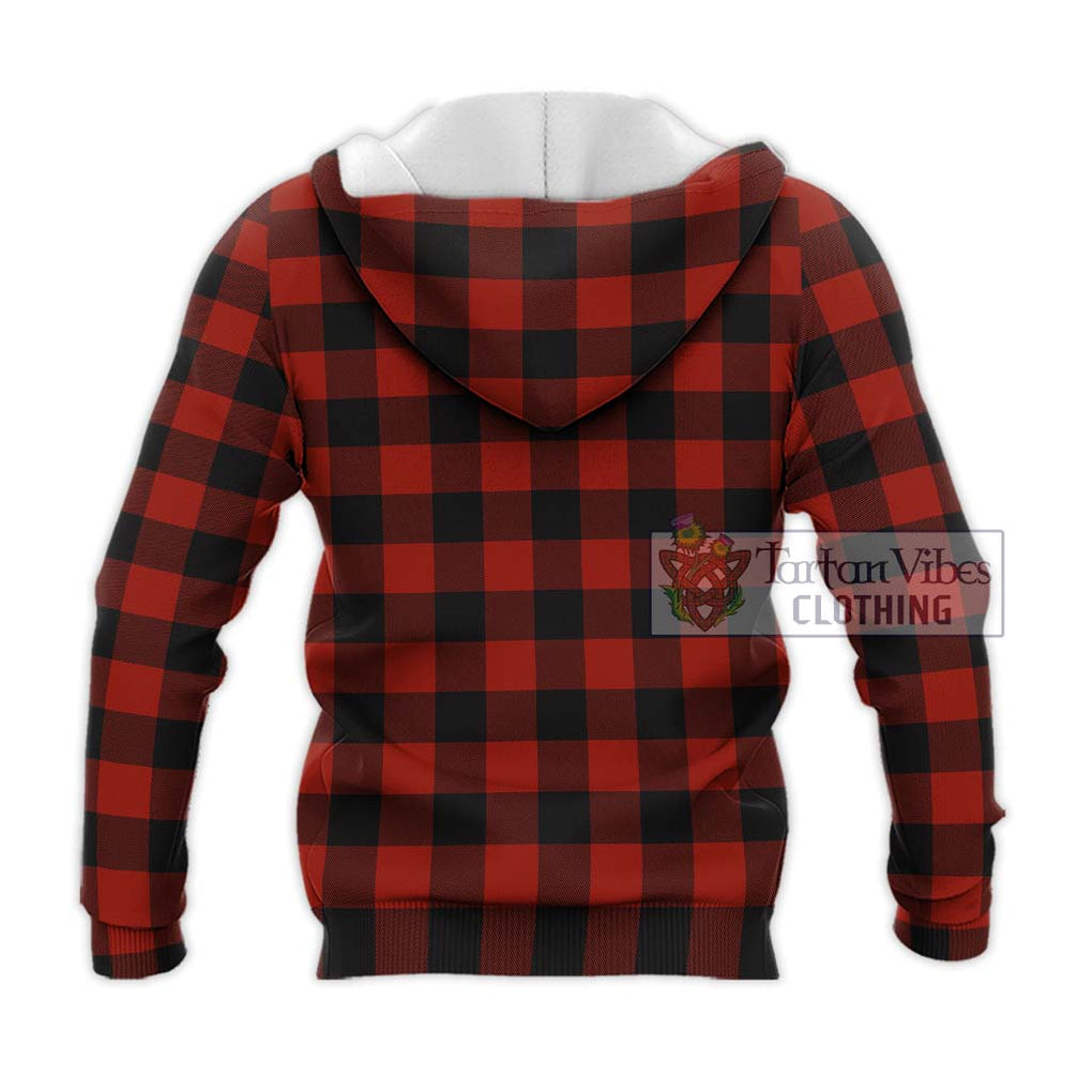 Rob Roy Macgregor Tartan Knitted Hoodie with Family Crest DNA In Me Style - Tartanvibesclothing Shop