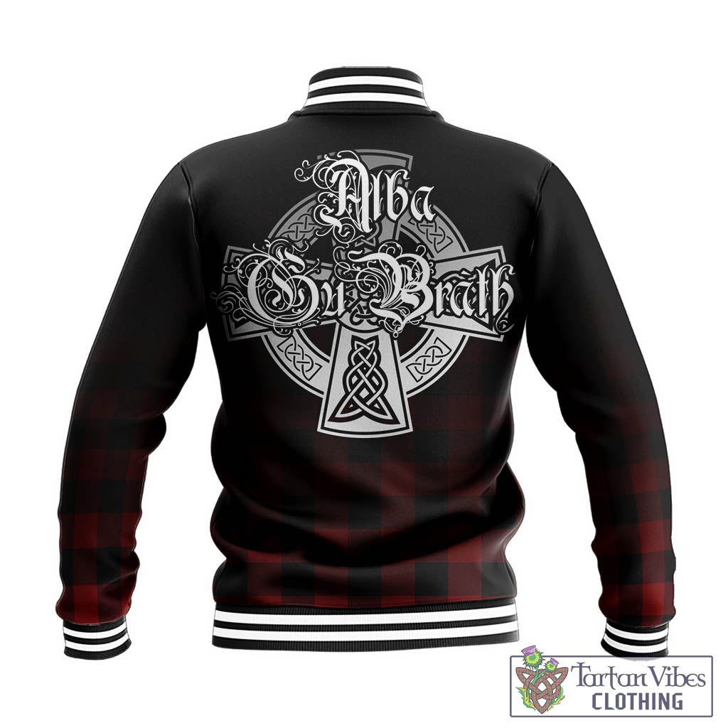 Tartan Vibes Clothing Rob Roy Macgregor Tartan Baseball Jacket Featuring Alba Gu Brath Family Crest Celtic Inspired