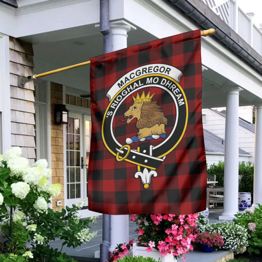 Rob Roy Macgregor Tartan Flag with Family Crest - Tartan Vibes Clothing