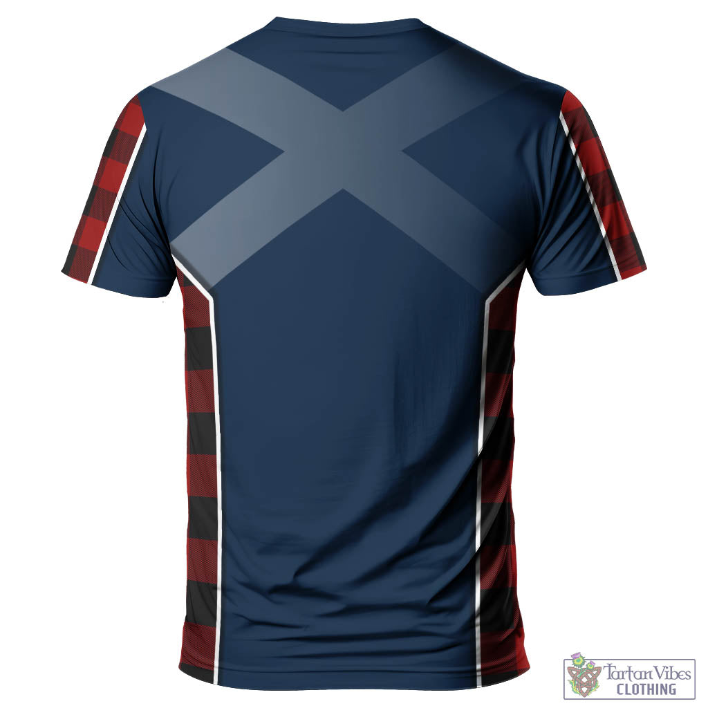 Tartan Vibes Clothing Rob Roy Macgregor Tartan T-Shirt with Family Crest and Scottish Thistle Vibes Sport Style