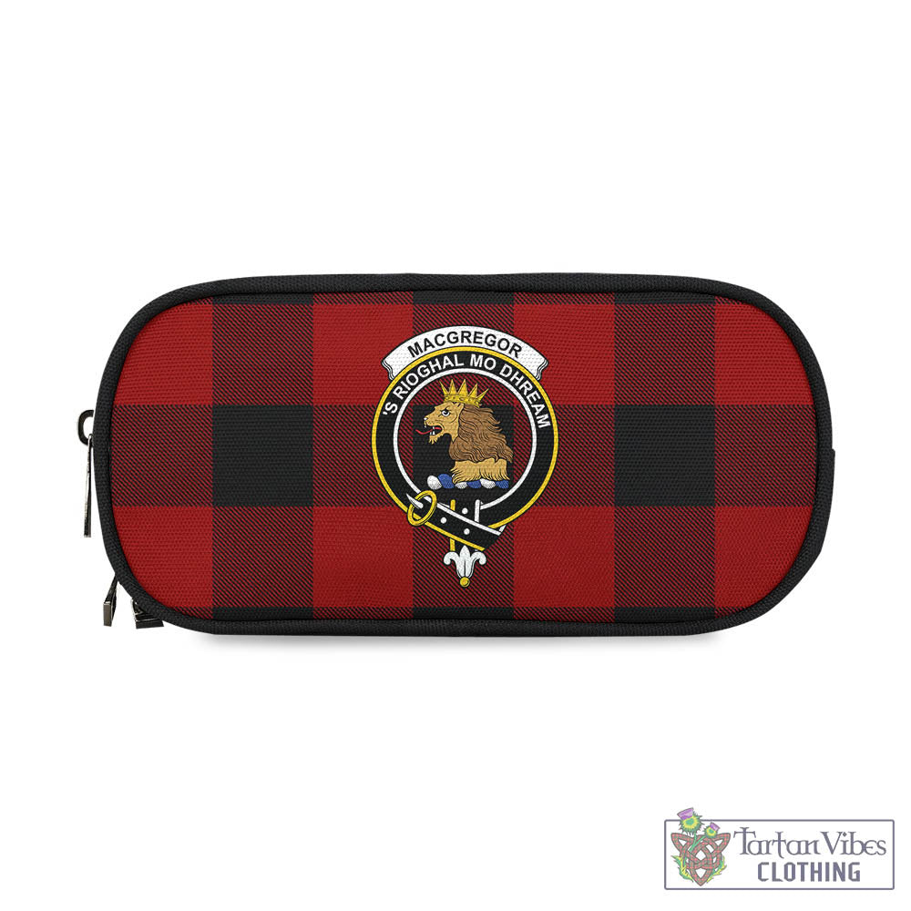 Tartan Vibes Clothing Rob Roy Macgregor Tartan Pen and Pencil Case with Family Crest