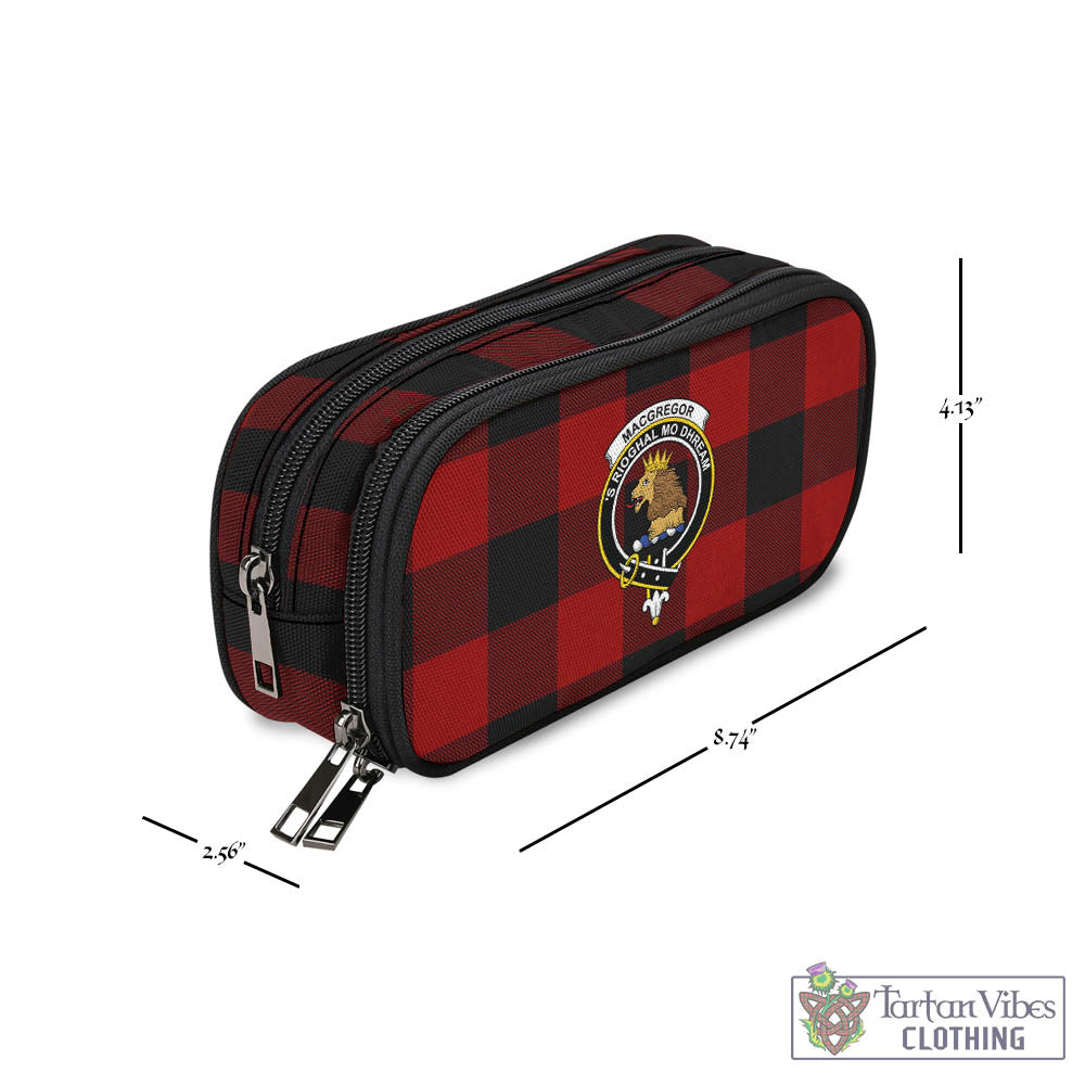 Tartan Vibes Clothing Rob Roy Macgregor Tartan Pen and Pencil Case with Family Crest