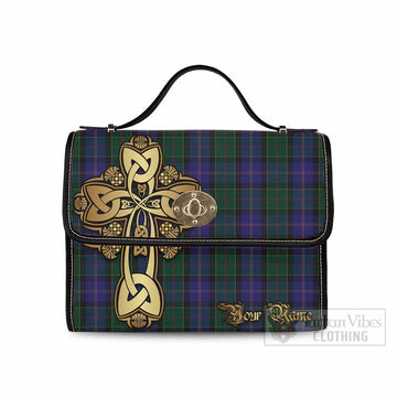 Robb Tartan Waterproof Canvas Bag Golden Thistle Celtic Cross Style