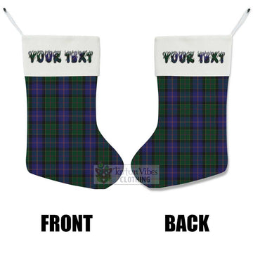 Robb Tartan Christmas Stocking with Personalized Text