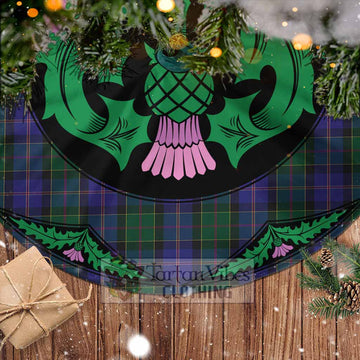 Robb Tartan Christmas Tree Skirt Scottish Thistle Style