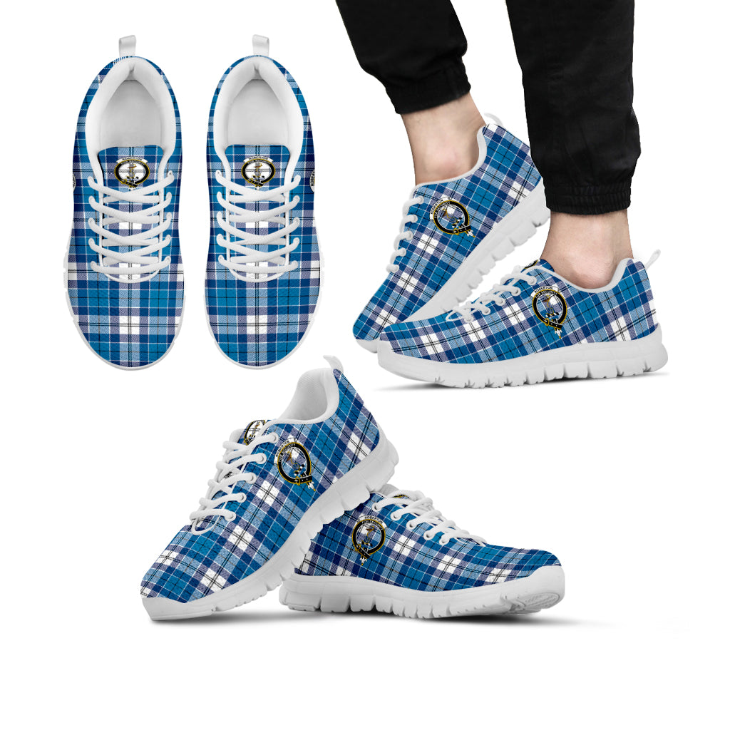 Roberton Tartan Sneakers with Family Crest Kid's Sneakers - Tartan Vibes Clothing