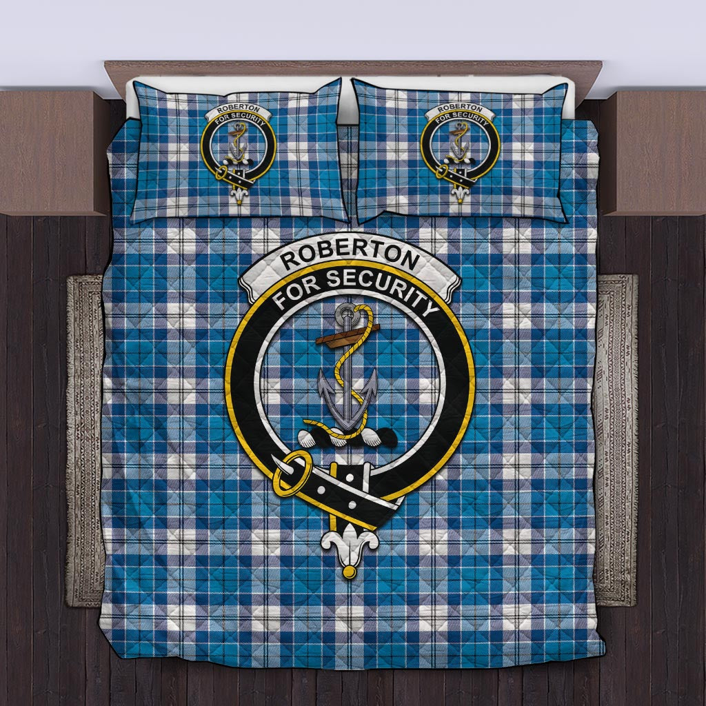 Roberton Tartan Quilt Bed Set with Family Crest Twin - Tartan Vibes Clothing